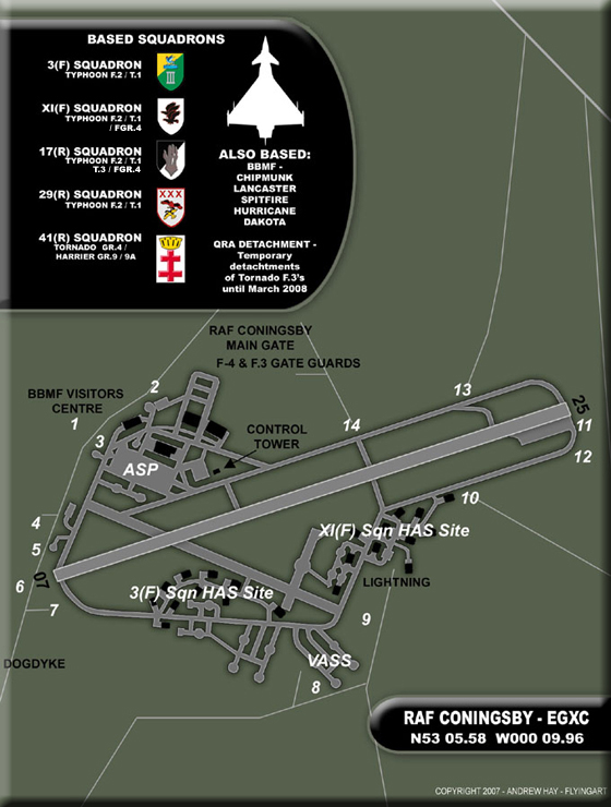 RAF Coningsby map
